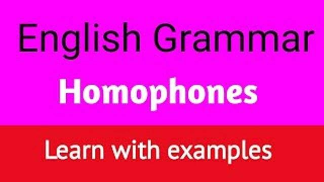 Quiz on Homophones Quiz on Homophones