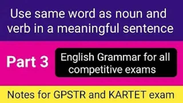 Same word used as noun and verb in a sentence