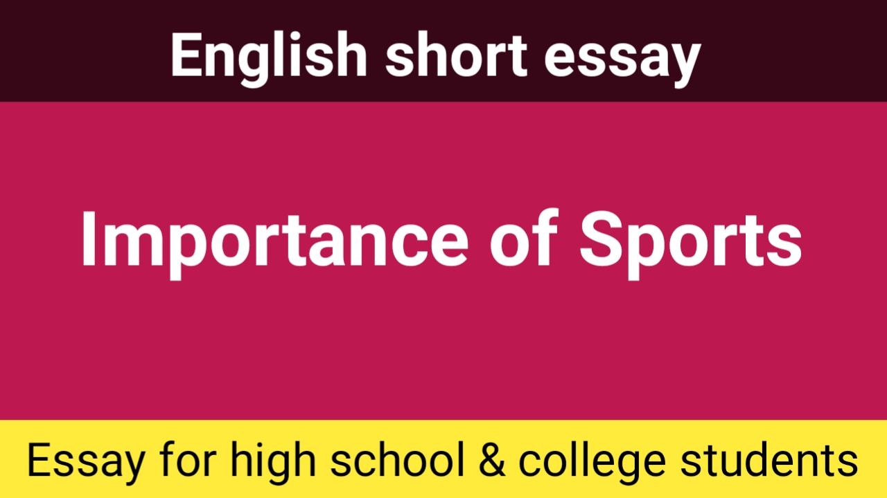 short essay on sports