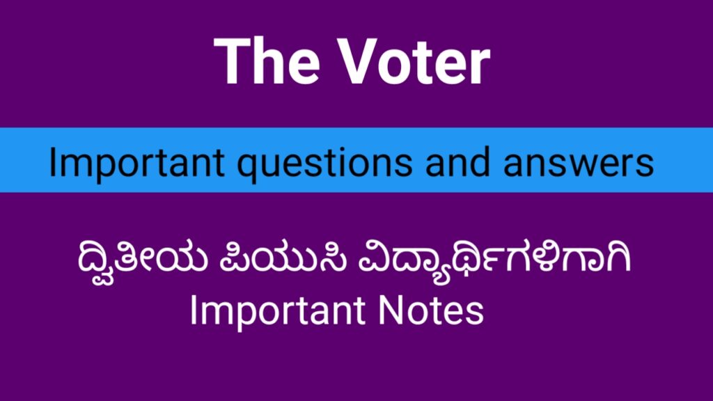 The Voter question and answer