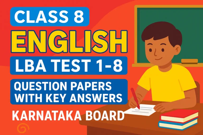 8th Class LBA Question Papers with Key Answers 2026-27 for website