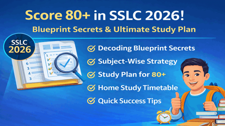 Score 80+ in SSLC 2026 & Study Plan Score 80+ in SSLC 2026 & Study Plan
